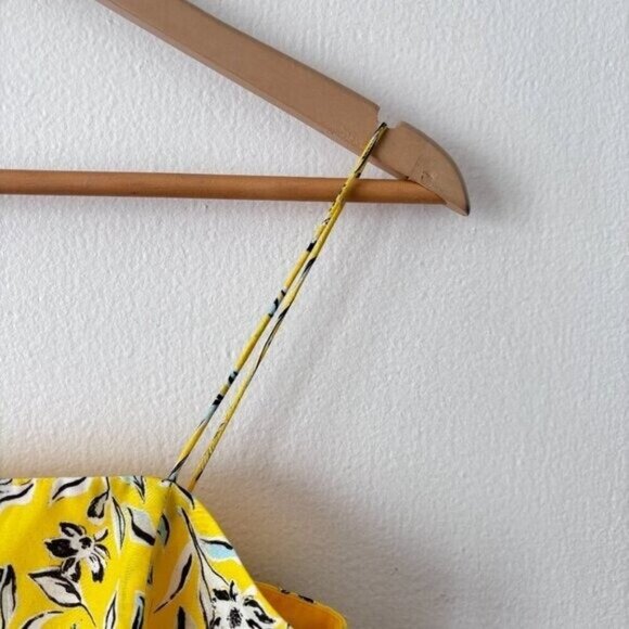 Alice + Olivia Glinda Floral Fit & Flare Silk Blend Mini Dress Yellow Size 0 - Picture 6 of 10
